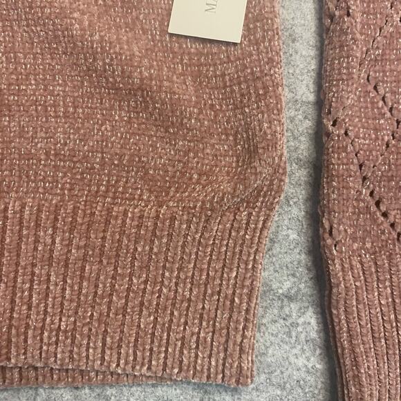 sweater Womens XL sweater knit Barbie pink Girly preppy cottagecore Sparkle‎ NWT - Picture 3 of 10